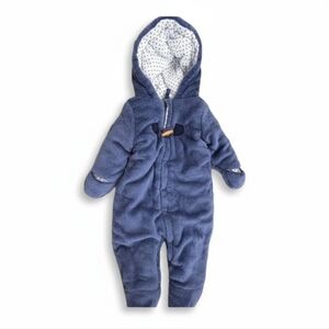 EUC Wippette Size 6/9M Footed Blue Bunting Suit With Toggles!!